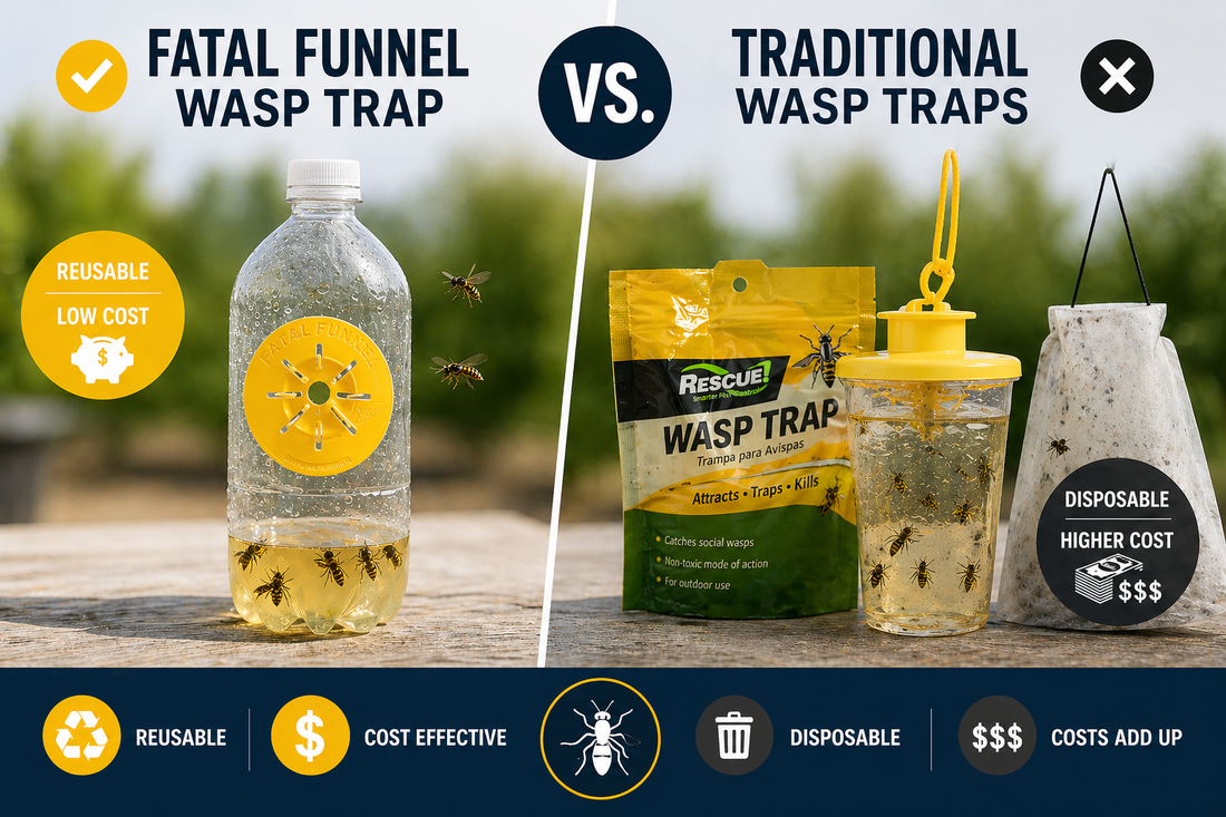 Fatal Funnel vs Traditional Wasp Traps: The Smarter, More Affordable Solution